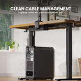 ErGear Whole Piece Standing Desk, 48x24 Inch Thick Adjustable Desk with 4 Height Memory, Electric Sit Stand Desk with Cable Management Tray, Ergonomic Desk for Home Office, Vintage Brown, EGESD73V ErGear