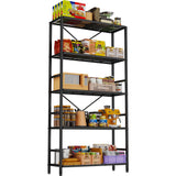 5-Tier Heavy Duty Garage Shelving Unit,Standing Storage Shelf,Metal Wire Rack Shelf Suitable for Laundry Rooms,Bathrooms,Kitchen Storage Rooms,Wardrobes(Black,37.8L x 14W x 65.7H) Soywey