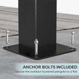 LVUYOYO Outdoor Louvered Pergola 10' x 10', Patio Aluminum Pergola with Adjustable Roof, Metal Gazebo for Backyard, Garden, Deck(Black) LVUYOYO