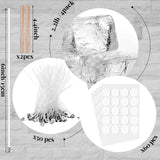 HyqehrtYazc 2.2 lb Clear Jelly Candle Wax High Density Gel Wax for Candle Making 50 Pcs Wick and 60 Pcs Wick Stickers for DIY Making Handmade Projects Material Supplies HyqehrtYazc