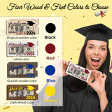 Cupike Personalized Wooden Graduation Money Holder Custom Graduation Card Box with Name Customize Cash Holder Envelope Senior Gifts for 2024 Graduates (01) Cupike