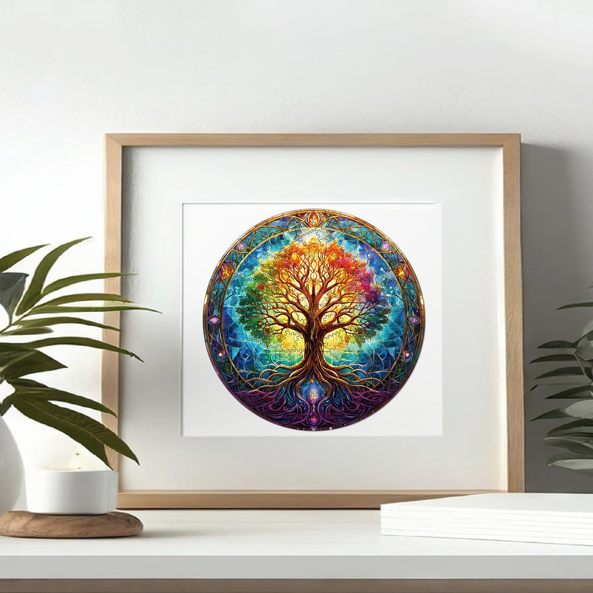 Wooden Puzzles for Adults, 200 Pieces Tree of Life Puzzle Uniquely Irregular Animal Shaped Wooden Jigsaw Puzzles, Creative Gift for Teenagers and Adults WHJSG