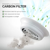 Secret Litter Box by Bundle & Bliss - Hidden Litter Box Enclosure, Patented Design with Odor Control, Includes Faux Plant, Carbon Filter and Real Stones Vivid White Bundle & Bliss