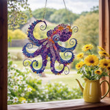 Celegoods Octopus Diamond Art Hanging Kits for Adults Beginners, Rhinestone Beads Acrylic Hanging Pendant Diamond Painting Dots Art Small Kits Hanging Decor, DIY Craft for Home Garden Decor Celegoods