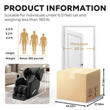 VUYSUYVY Massage Chair Full Body, Zero Gravity Massage Chair Recliner for Back Fatigue with Heat, Airbags, Foot Rollers, Bluetooth and LCD Touch Screen, Fit Office and Home Relaxation VUYSUYVY