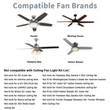 Universal Smart WiFi Ceiling Fan Remote Control Kit, Compatible with Alexa, Google Assistant and Smart Life App, No Hub Required DIMMER Humpptom