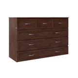 AFI, Northfield Murphy Bed Chest Queen with 6" Mattress, Storage Drawer & Built-in USB Charger, Burnt Amber AFI