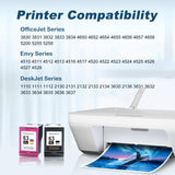 MYTONER 63XL Remanufactured Ink Cartridge Replacement for HP Ink 63 63XL for OfficeJet 3830 4650 4652 4655 5255 5258 Envy 4520 4512 DeskJet 3630 3632 Printer Black Color 63 Ink Cartridge Combo Pack MYTONER