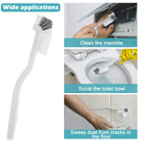 5 Piece Cleaning Dish Scrub Brush Kitchen Sink Bathroom Brushes, Household Pot Pan Dishwasher Edge Corners Grout Deep Cleaning Brush with Stiff Bristles (White and Black) Patelai