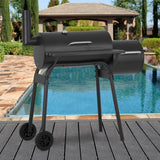 43-inch Charcoal Outdoor BBQ Grill - Portable Camping Grill for 6-10 People, Offset Smoker, Braised Roast, Patio and Backyard Picnic Grill PayLessHere