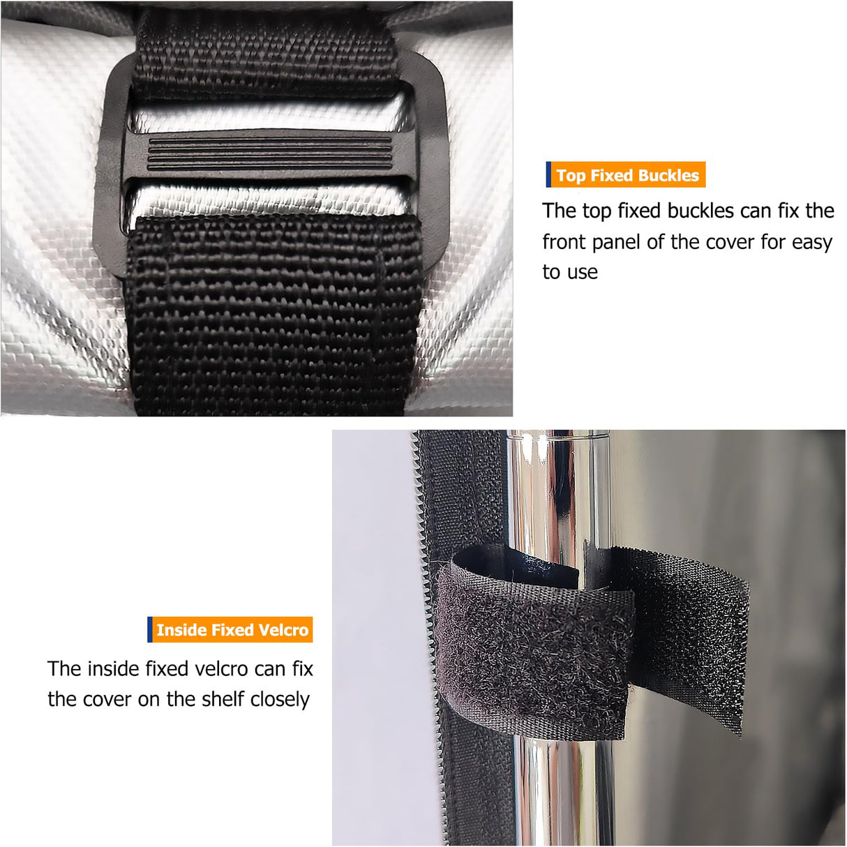 Exokugo Wire Shelf Cover,600D Heavy Duty 100% Waterproof Shelf Covers for Wire Shelving,Outdoor Storage Shelves Cover for Metal Rack,30" W x 14" D x 62" H,Black Exokugo