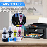 Tiampuk 5 Pack T502 502 Ink Refill Bottles for Ecotank ET-4850 ET-4760 ET2750 ET-3760 ST-4000 ET-15000 ET-2850 ST-2000 ET-3710 ET-3850 ET-3750 ET-3830 ET4750 ET3700 ST3000 ET2700 ET2760 Printer Tiampuk