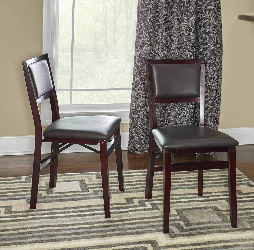 Linon Keira Pad Folding Chair, Set of 2, Engineered Wood Linon