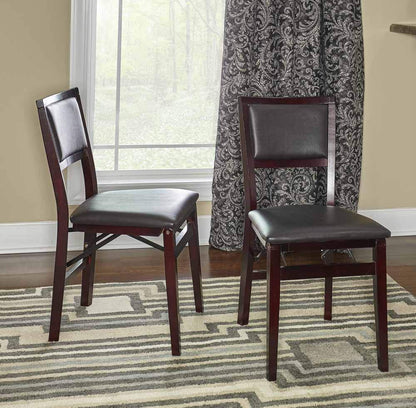 Linon Keira Pad Folding Chair, Set of 2, Engineered Wood