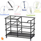 Urbanstrive 304 Stainless Steel Bathroom Toothbrush Holder Toothpaste Holder Stand Bathroom Accessories Organizer, Black Urbanstrive