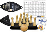 Zieglerworld Table Shuffleboard Bowling Brown Pins - Pinsetter - Rules Booklet - Score Chart - Carrier Bag & Wood Ball Zieglerworld