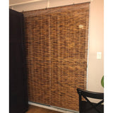 Cordless Bamboo Blackout Blinds for 20-75in Wide Windows Shades, 48-84in Length, Outdoor Bamboo Roller Blinds for Porch or Patio Sun Shades Privacy Protection Roll Up Shades(72x84in(WxH)) ZFSYMGYL