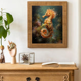 VNUIEHG Paint by Numbers for Adults, A Seahorse in The Depths of The Ocean, Paint by Numbers Kits on Canvas, Acrylic Oil Painting Number Kits for Gift Decor, 40x50cm VNUIEHG