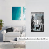 Forest Cabin Deer on Wooden Board Single Toggle Light Switch Covers Decorative Country Farmhouse 1 Gang Wall Plate Rustic Lodge Device Electrical Switchplate Faceplate for Bathroom Bedroom Decor Thsanju