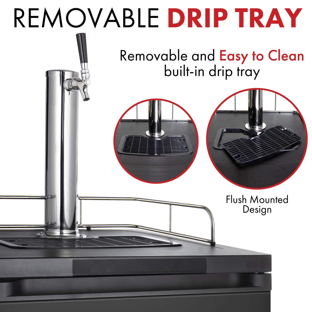 Kegco Kegerator Beer Keg Refrigerator - Single Faucet - D System Kegco