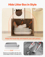 VEVOR Large Cat Tree with Litter Box Enclosure, 55.12 inches Tall, 2-in-1 Cat Tower, Multi-Level Cat Condo Furniture with Perches, Sisal Scratching Posts, Hammock, Big Kittens House for Indoor Cats VEVOR