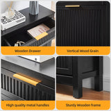 HUSHEDIFY 2 Flip Drawers Shoe Cabinet Storage for Entryway, Narrow Hidden Shoes Organizer for Front Door Entrance, Free Standing Shoes Cabinet Wooden Hallway Shoe Rack(Black) HUSHEDIFY