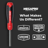 MegaPro 211R1C36RD 1" 13-In-1 Ratcheting Automotive Driver Bits in Red Megapro