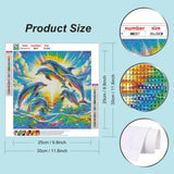 WSLWXSHM Diamond Painting Kits for Adults Dolphin, Round Full Drill Diamond Art Kits, 5D DIY Paint with Diamonds Crafts for Home Wall Decoration Gifts 12×12Inch, Marine Life WSLWXSHM