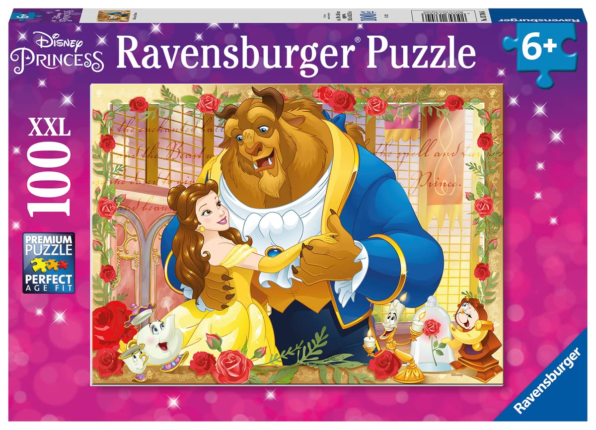 Ravensburger Disney Princess: Belle & Beast Puzzle Set | 100 Piece | Kids Educational Toy | Ideal for Enhancing Cognitive Skills for All Occasions Ravensburger