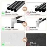 ROJASOP Portable Closet Wardrobe Closet for Hanging Clothes with 6 Storage Shelves, 1 Hanging Rod and 4 Pockets, Clothes Organizer and Storage Wardrobe Free Standing Closet for Bedroom, White ROJASOP