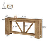 Tribesigns 70.9" Extra Long Entry Table, Farmhouse Wood Console Table with Storage, Modern Accent Sofa Table Behind Couch Foyer Tables for Entryway, Living Room, Entrance, Light Brown Tribesigns