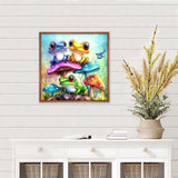 MEIYUDA Diamond Painting Kits for Adults, DIY Mushroom Diamond Art Kits for Beginners, 5D Animal Frog Diamond Art Painting Kit Gem Art Crystal for Home Wall Decor and Holiday Presents 12x12In MEIYUDA