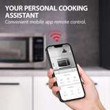 TOSHIBA ML-EM34P(SS) Smart Countertop Microwave, Sensor Reheat, Works With Alexa & Remote Control, Kitchen Essentials, Mute Function&ECO Mode, 1100W, 1.3 Cu Ft, With 12.4" Turntable, Stainless Steel TOSHIBA