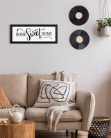 Home Sweet Home Sign Wall Decor: Rustic Art for Bedroom Wall Decor Above Bed Modern Farmhouse Country Wall Signs Master Bedroom Signs Framed Family Plaques Home Decorative 6" x 14.5" HLJ ART