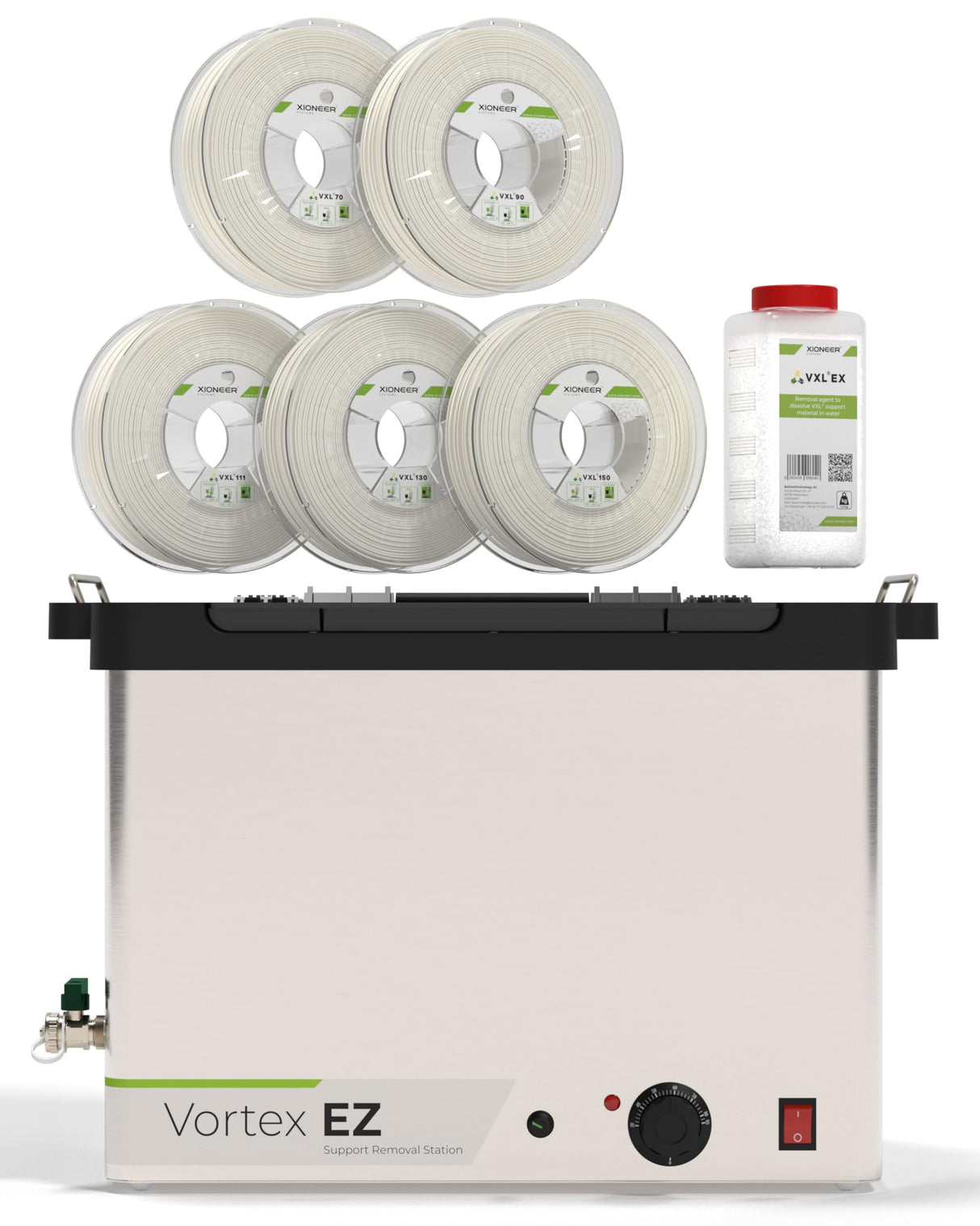 Xioneer 3D Printer Filament - VXL 111 Soluble Support Material - Better Than PVA, BVOH - Strong Adhesion to ABS, PA, PET and More - Clog Free Printing, Easy to Store (Ø 1.75 mm, 100 g) Xioneer