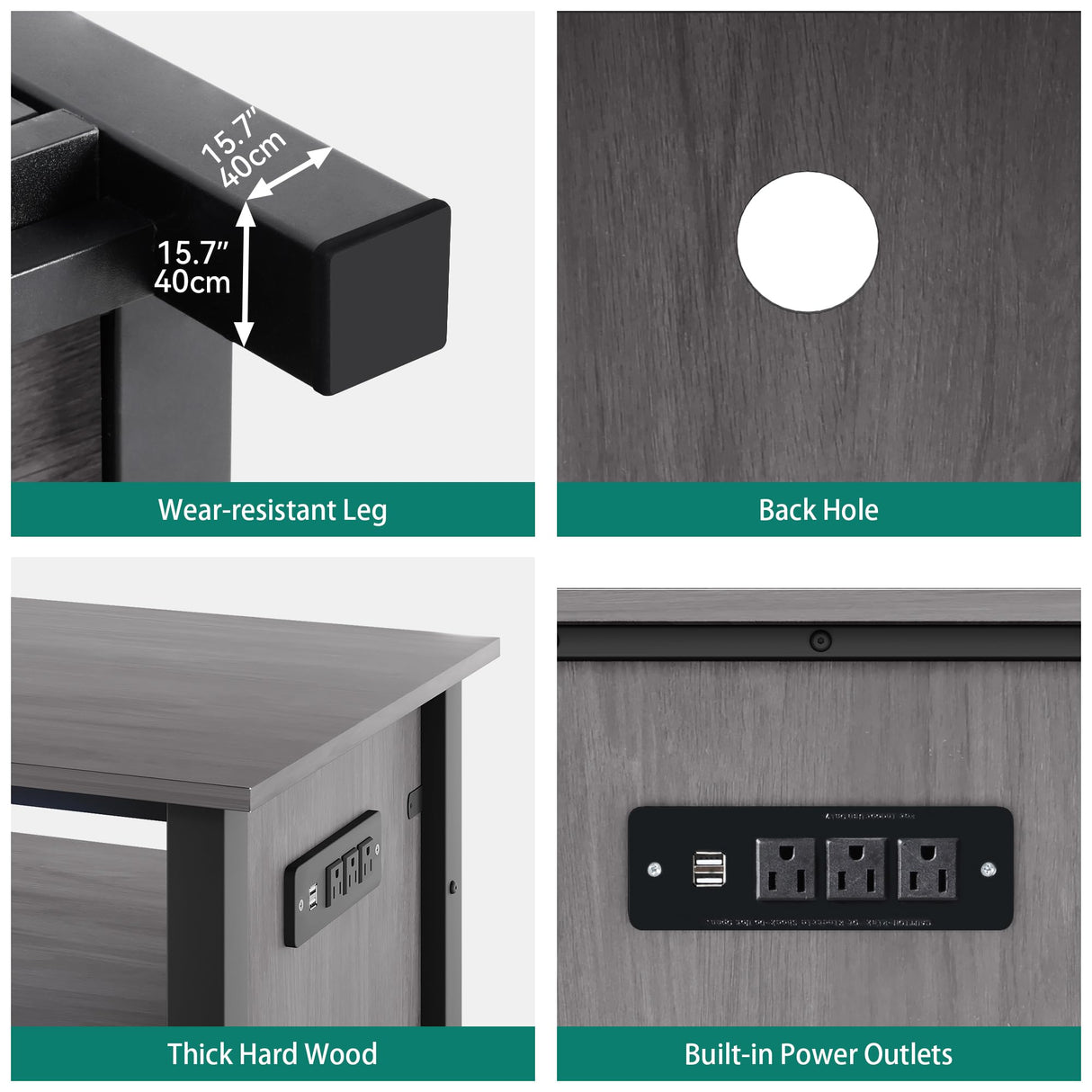 YITAHOME Aquarium Stand with Power Outlets, 55-75 Gallon Fish Tank Stand, Cabinet with RGB Light Strip Suitable for Turtle Tank, Reptile Terrarium, 900LBS Capacity, Grey YITAHOME