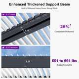 PURPLE LEAF 11' x 15' Adjustable Louvered Pergola with Drainage System Aluminum Outdoor Pergola with White Sun Shade Roof Hardtop Gazebo Metal Patio for Deck Backyard Garden PURPLE LEAF