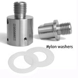 BMWOOD 1x8"TPI Female to 1-1/4"x8TPI Male Thread Adaptor, Woodworking Lathe Headstock Spindle Adaptor with Two Nylon Washers. BMWOOD