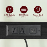 MAHANCRIS Bakers Rack with Drawer, Microwave Stand with Power Outlet, Coffee Bar Station with 4 Hooks, Kitchen Storage Shelf Rack 4 Tiers, for Kitchen, Dining Room, Black BRBK48E01 MAHANCRIS