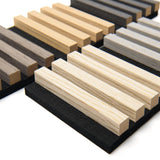 Art3d 5-Pack Sample Acoustic Wood Panels for Wall, Soundproof Wood Slat Panel for Wall and Ceiling - 5 Colors, 6" x 4.7" Art3d