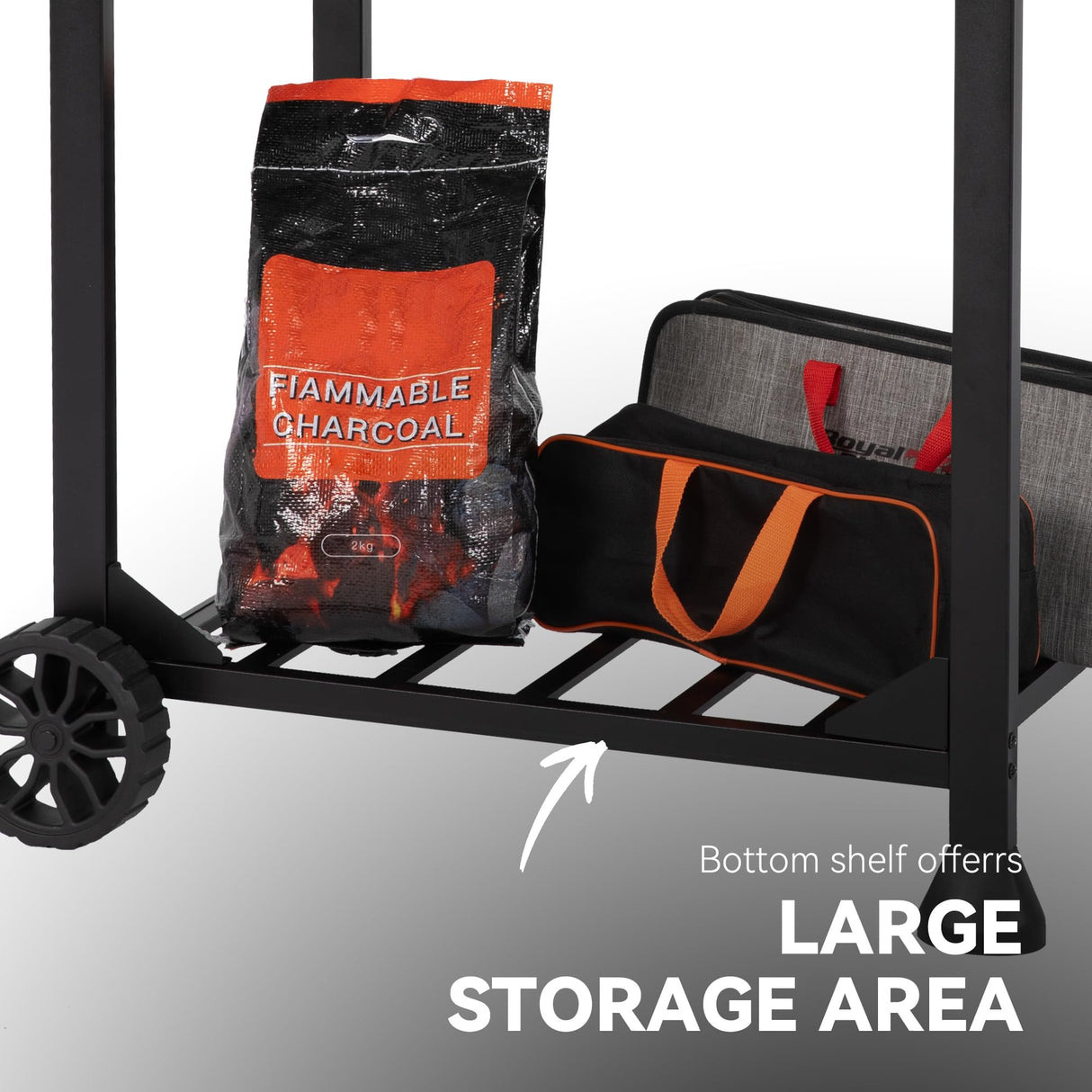 Royal Gourmet CD1824ET 24-Inch Movable Charcoal Grill with Foldable Side Tables, Outdoor BBQ Grill with 470 Sq. In. Cooking Area for Outdoor Picnic and Camping Grilling, Black Royal Gourmet