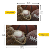 Large Jigsaw Puzzle 1000 Piece Vintage Baseball American Football Basketball Puzzle Toy DIY with Educational Intellectual Fun Family Game Puzzle Art for Adult Kids CanGbay