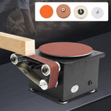 Mini Belt Disc Sander, 100W 8500RPM Bench Grinder Small Spindle Sander Machine for Wood Metal Stone Diy Grinding XUFOPLY