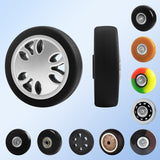 Luggage Wheels Replacement Set 8PCS 2inch TPU Rubber Wheel Convenient Upgrade Sets Smooth Silent for Suitcase Spinner Trolley Bag Drawbar Travel Box Caster Repair ASUNTOM