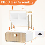 StackHelper 2-Tier 1-Drawer Bathroom Counter Organizer, Multi-Purpose Makeup Organizer Countertop, Ideal for Present, Easy to Install, Suitable as Bathroom Organizers and Storage, Amber StackHelper