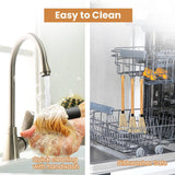 GEEKHOM Grill Basting Mop, Grilling Basting Mops Brushes with Long Wood Handle and Replacement Heads BBQ Sauce Brush for Barbecue Baking Smoking Roasting Steak Cooking, 18 inch GEEKHOM