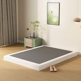 DiaOutro 4 Inch Full Size Box Spring with Fabric Cover, Noise Free Mattress Foundation, Heavy Duty Bed Base, Easy Assembly, Black, White DiaOutro