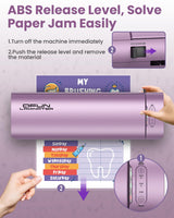 Office Presentation Laminator Machine 11x17 with Laminating Sheet A3/A4/A5, 3/5 Mil Thermal Cold Laminating Machine 13 inch Wide, 60s Warm-Up Lamination Machine, Personal Laminate Machine (Purple) Qfun