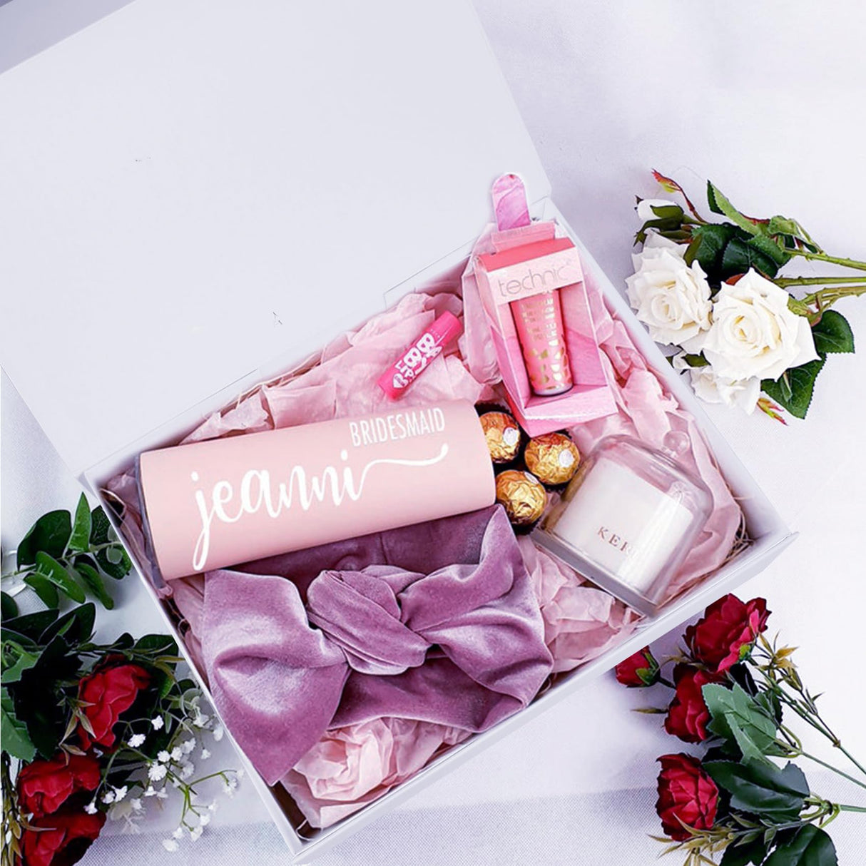 Aimyoo White Collapsible Gift Box with Magnetic Closure Lids 13.8x9x4.3 in, Large Bridesmaid Groomsman Proposal Boxes, Rectangle Present Box for Graduation Birthday Storage 1 Pack Aimyoo