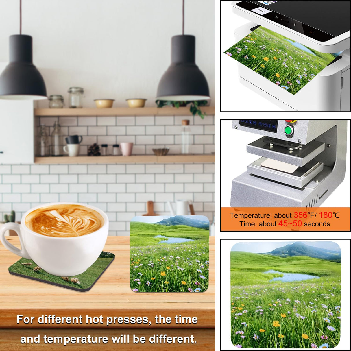 35 Pcs 3.75 x 3.75 Inch Square MDF Sublimation Coasters, Blanks MDF Sublimation Coasters, and Water-Resistant MDF Material with Non-Slip Cork Backing, Hardboard Cork Coasters by KUKLIPJIM KUKLIPJIM